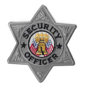 Security Officer Star - Chest Patch - Navy on Gray