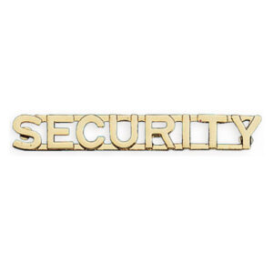 Security Lapel Pin - Gold