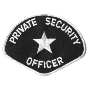 Private Security - Shoulder Patch - Black and White