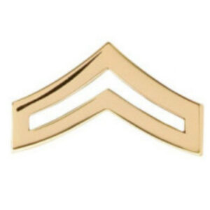 Corporal Rank Lapel Pin - Gold
