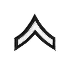 Private Rank Patch - White & Black