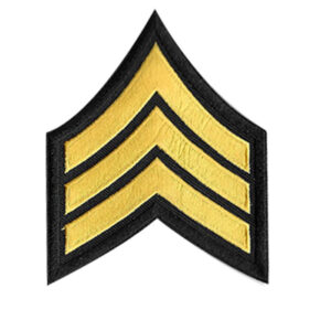 Sergeant Rank Patch - Black & Gold
