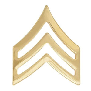 Sergeant Rank Lapel Pin - Silver