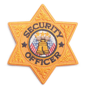 Security Officer Star - Chest Patch - Navy on Gold