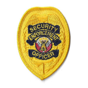 Security Enforcement Officer - Chest Patch - Navy on Gold