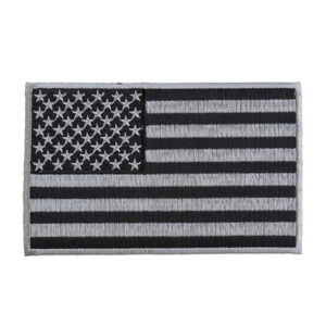 American Flag Patch - Black & Gray