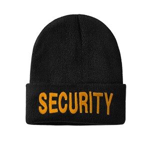 Long Beanie - Black & Orange Security ID