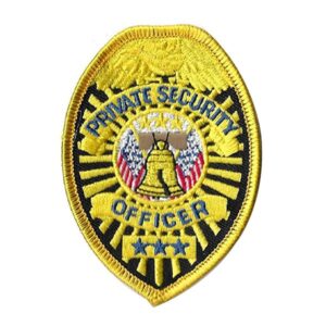 Private Security Officer - Chest Patch - Yellow and Black