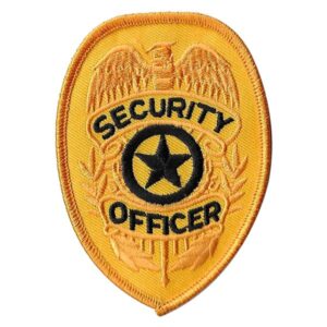 Security Officer - Chest Patch - Black on Gold