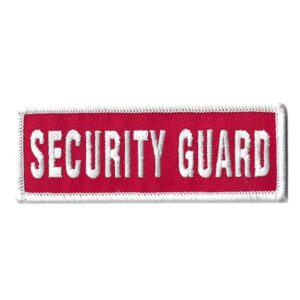 Security Guard - Small Patch - White & Red
