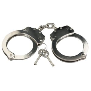 Stainless Steel Handcuffs with Key Set - Silver