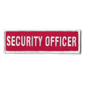Security Officer - Small Patch - White & Red