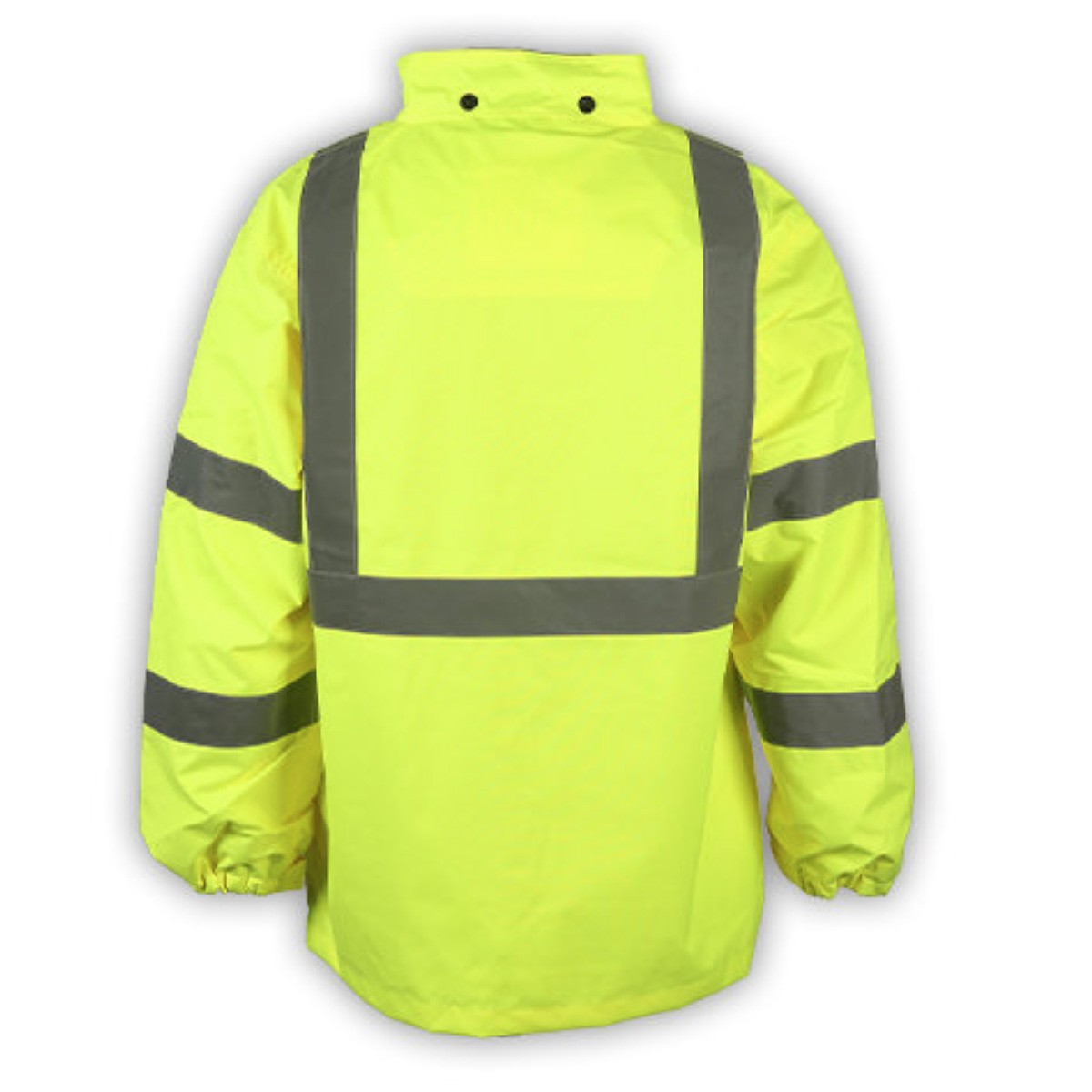 ANSI Safety Raincoat - Safety Green - Standard Length - Image 2