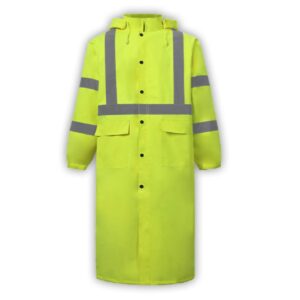 ANSI Safety Raincoat - Safety Orange - 48"