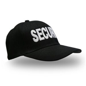 Acrylic Black Hat - Embroidered Security ID