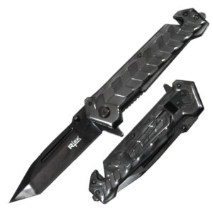 Heavy Duty Tanto Folding Knife - Black