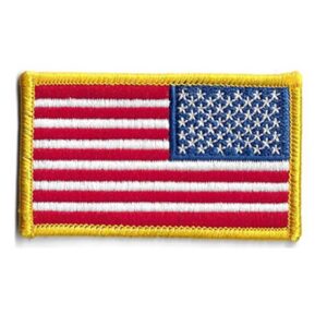 Reversed American Flag - Yellow Border