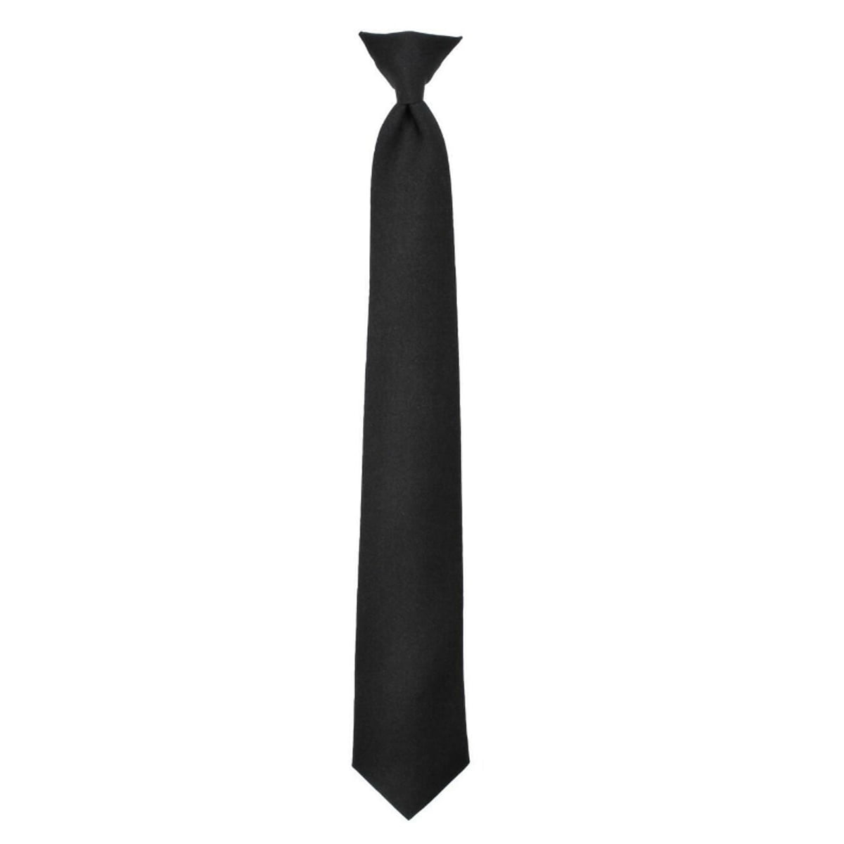 Clip-On Neck Ties - Black - Quick Uniforms