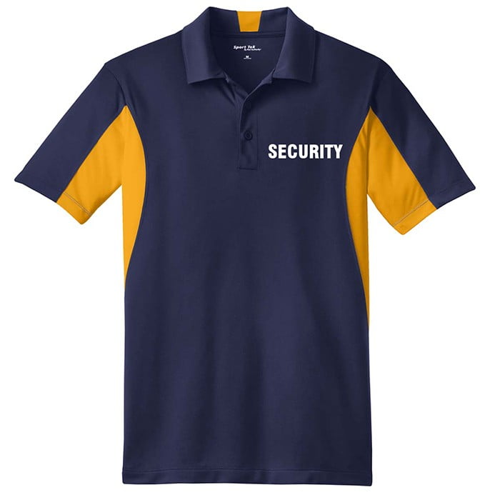 Side Blocked Polo Shirts - Security ID - Quick Uniforms