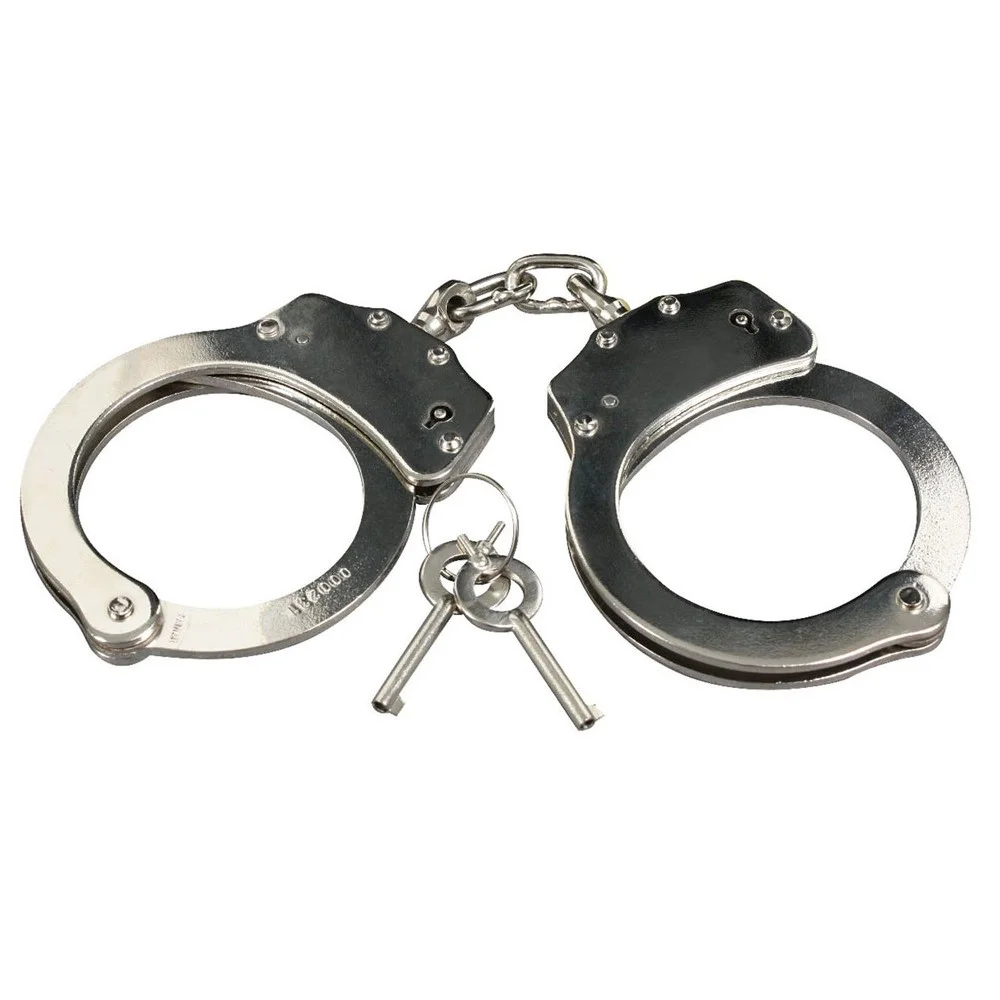 Stainless Steel Handcuffs with Key Set - Silver