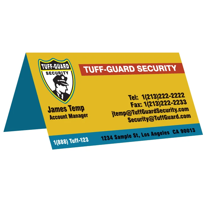 Business Card Half-Folded